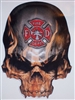 6"X8" Fire Department Skull Decal