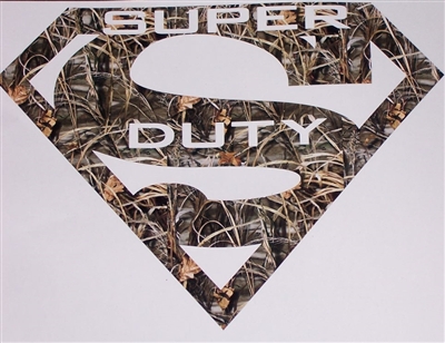 Real tree CAMO SUPER DUTY "S" tailgate or window Decal