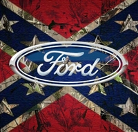 Full Color ford Confederate Rebel Flag Wall Trailer Tailgate RV graphic Mural decal