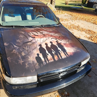 Universal We the People Hood Wrap 2 STYLES fit All Make and Model Car Truck or wall Graphic Mural Decal Sticker