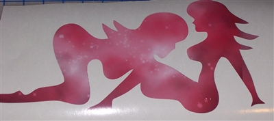 Sexy Twin Trucker Girl Decal