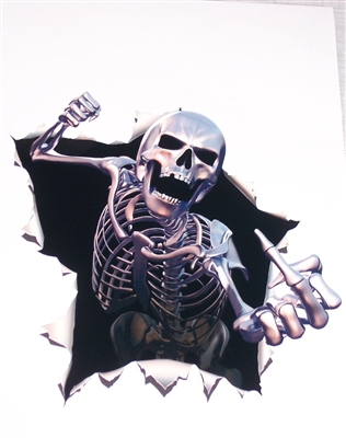 Black rip threw Finger Sticker Decal