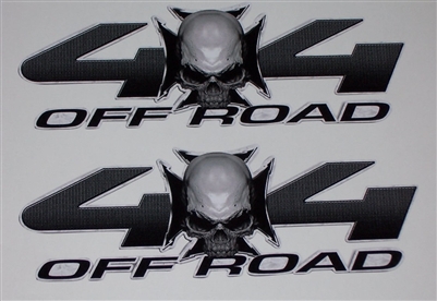 Skull Iron Cross 4X4 OFF ROAD Decal