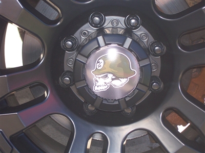 Tire cap w/ Metal Mullisha Cap Overlay