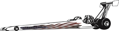 American Flag Race Jr. Dragster Graphic