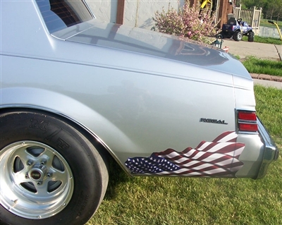 American Flag Rear Panel Decal