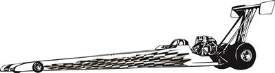Checkered Flag Race car Jr. Dragster Decals