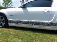 White Challenger w/ Small Skull Rocker Stripes Full Color Side Decal