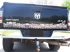 Black Dodge Ram w/ Large Skull Tailgate Stripes Full Color Side Decal