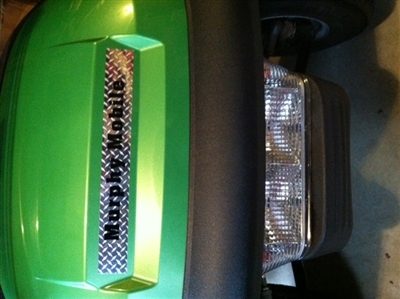 Green club Car w/ 2 color Logo Cover Decal