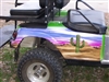 Green EZGO w/ FULL COLOR LARGE Desert Scene Graphics Set