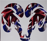 REBEL FLAG RAM HEAD Decal