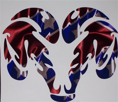 REBEL FLAG RAM HEAD Decal