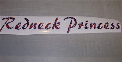 REBEL FLAG REDNECK PRINCESS windshield or window