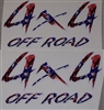 REBEL FLAG 4X4 Off Road 2 Truck bed Side or window Decals