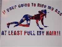 REBEL FLAG If your going to ride A$$ at least pull hair  Decal