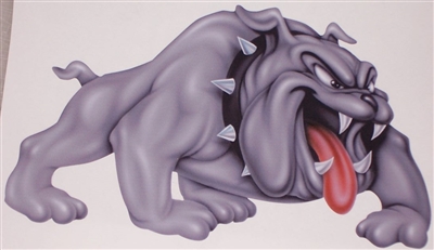 Angry Bull Dog Full color Graphic Window Decal Sticker