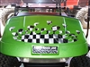 Green EZGO w/ Full Color Spalsh Racing Checkered Flag on Hood