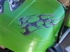 Green EZGO w/ Real Metal Full Color Tribal Flame Graphics