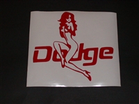 Girl Rides DODGE Logo Decal