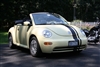 Yellow VW Beetle w/ Black w/ 8" Offset Rally Stripes