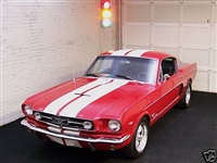 Red Mustang w/ 10" Rally Stripes