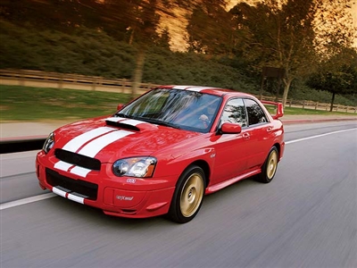 Red Car w/ 8" Rally Stripes