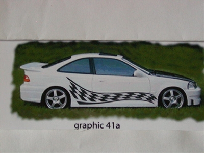 Check Racing Graphics 41a Size - 22" wide X 74"