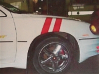White Front Fender w/ Red Grand Sport Stripes