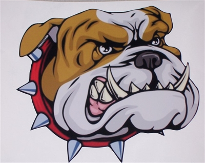Angry Brown Bulldog  Aviation or Biker Attack Eagle Full color Graphic Window Decal StickerAngry Aviation or Biker Zombie Skull