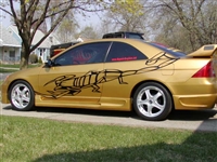 Gold Car w/ Black Scorpion Side Graphic