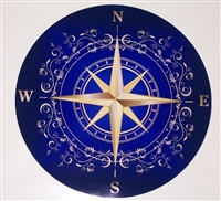 Blue Rose compass Decal