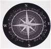 Black / Gray Rose compass Decal