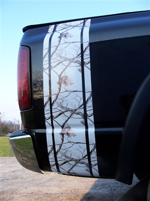 Printed REAL TREE WHITE CAMO Truck Bed Decal