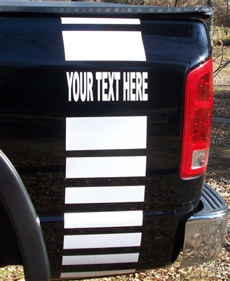 Black Quarter Panel w/ Your Text Fadeout Decal