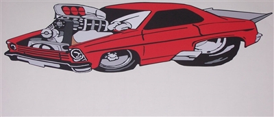 66-67 Blown Pro Street Chevy II Nova Wall decal