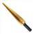 Irwin Unibit 15101ZR Step Drill Bit, 1/8 to 1/2 in Dia, 3-1/4 in OAL, 1-Flute, 1/4 in Dia Shank, Hex Shank