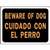 Sign Biling Beware Of Dog Plst - Case of 10