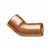 Elkhart Products 31216 Street Pipe Elbow, 1-1/2 in, Sweat x FTG, 45 deg Angle, Copper