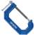 Irwin 225103ZR C-Clamp, 3 in Max Opening Size, 2-1/4 in D Throat, Cast Iron Body, Blue Body