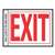 Hy-Ko EE-2 Safety Sign, Exit, Red Legend, Vinyl, 10 in W x 8 in H Dimensions