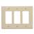 Eaton Wiring Devices PJ263V Wallplate, 4.87 in L, 6-3/4 in W, 3 -Gang, Polycarbonate, Ivory, High-Gloss