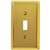 Amerelle 163TBR Wallplate, 4-15/16 in L, 2-7/8 in W, 1 -Gang, Steel, Polished Brass