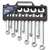 Vulcan TR-H11 Combination Wrench Set, 11-Piece, Chrome Vanadium Steel, Mirror Polish, Silver