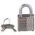 ProSource HD00010 Padlock, Standard Shackle, 3/16 in Dia Shackle, Steel Shackle, Steel Body, Laminated/Nickel