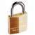 Master Lock 130D Padlock, Keyed Different Key, 3/16 in Dia Shackle, Steel Shackle, Solid Brass Body, 1-3/16 in W Body