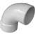 Canplas 414174BC Sanitary Street Pipe Elbow, 4 in, Spigot x Hub, 90 deg Angle, PVC, White