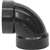 Canplas 102201BC Pipe Elbow, 1-1/2 in, Hub, 90 deg Angle, ABS, Black