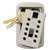 Kidde 001004 Key Safe, Combination Lock, Steel, Assorted, 2-1/4 in W x 1-3/4 in D x 3-3/4 in H Dimensions