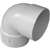 Canplas 414153BC Short Turn Pipe Elbow, 3 in, Hub, 90 deg Angle, PVC